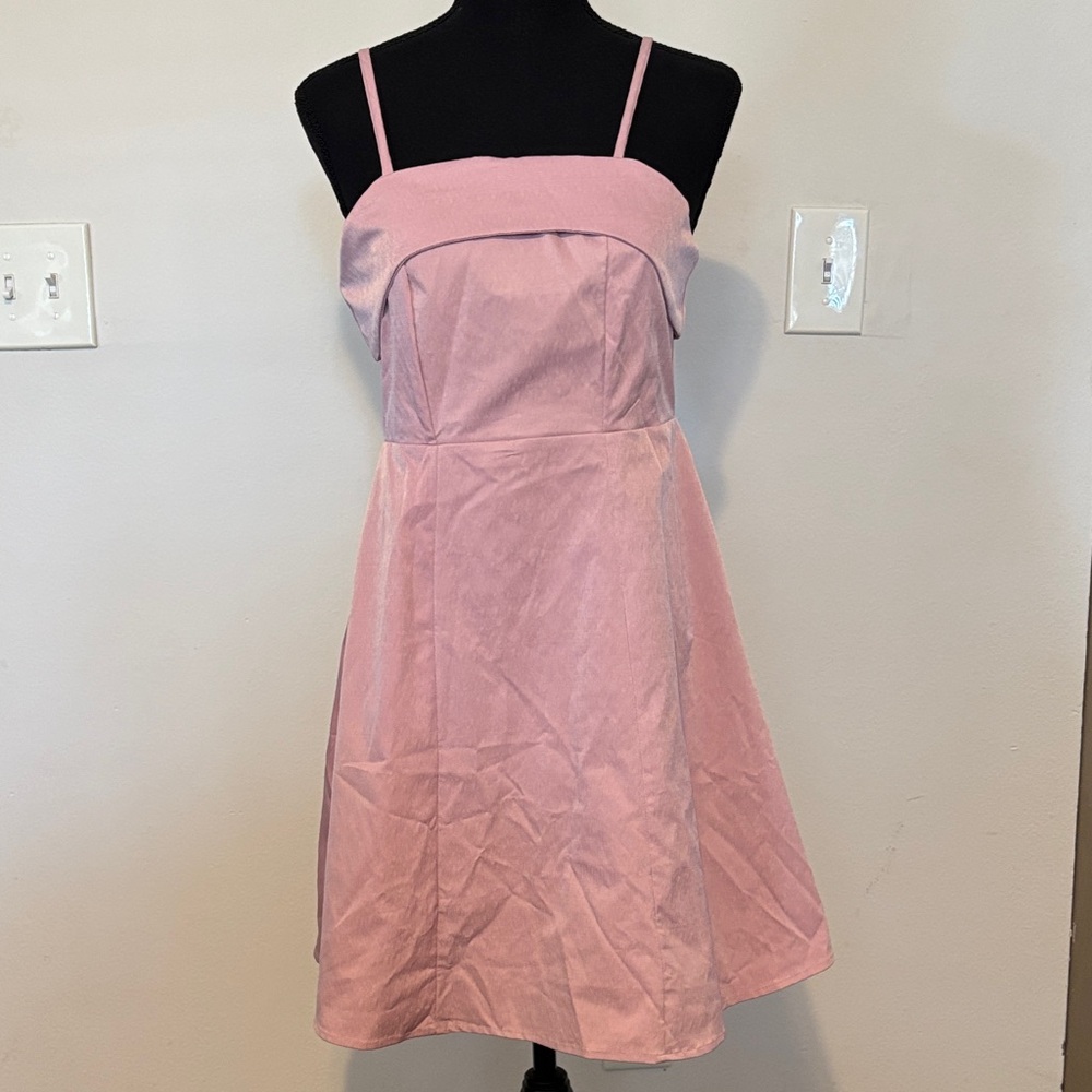 Elegant Pink Strapless Dress